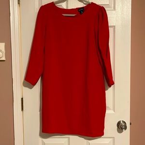 Red dress with quarter sleeves